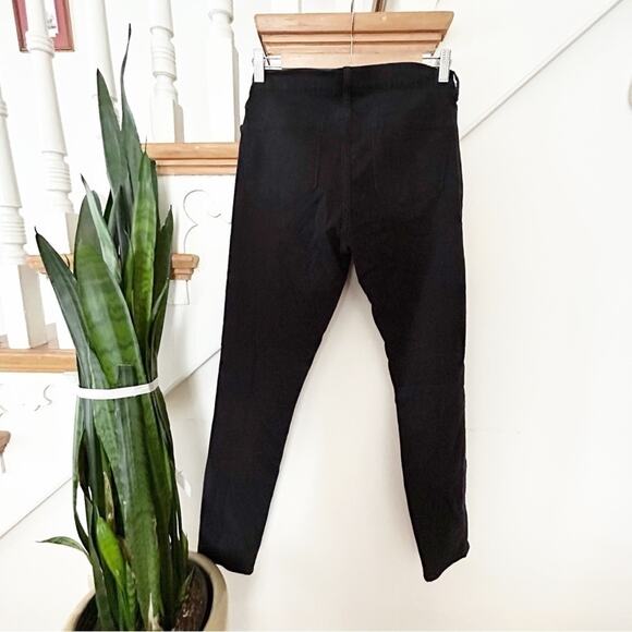 J. Crew Black Distressed Toothpick Ankle Skinny Jeans Size 29 Tall - Picture 4 of 7